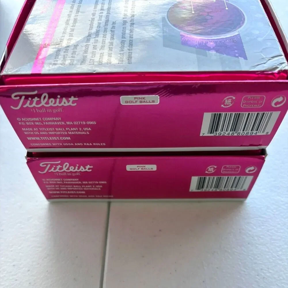 2 Boxes of Nike Hyperflight Tour Preferred 3-Piece Golf Balls-Pink